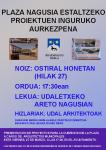 Plaza Nagusiko estalpearen proiektuen inguruko aurkezpena